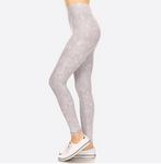 Stone Wash Seamless Moto Leggings- Grey