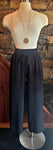 Boho Broad Leg Pants-Black